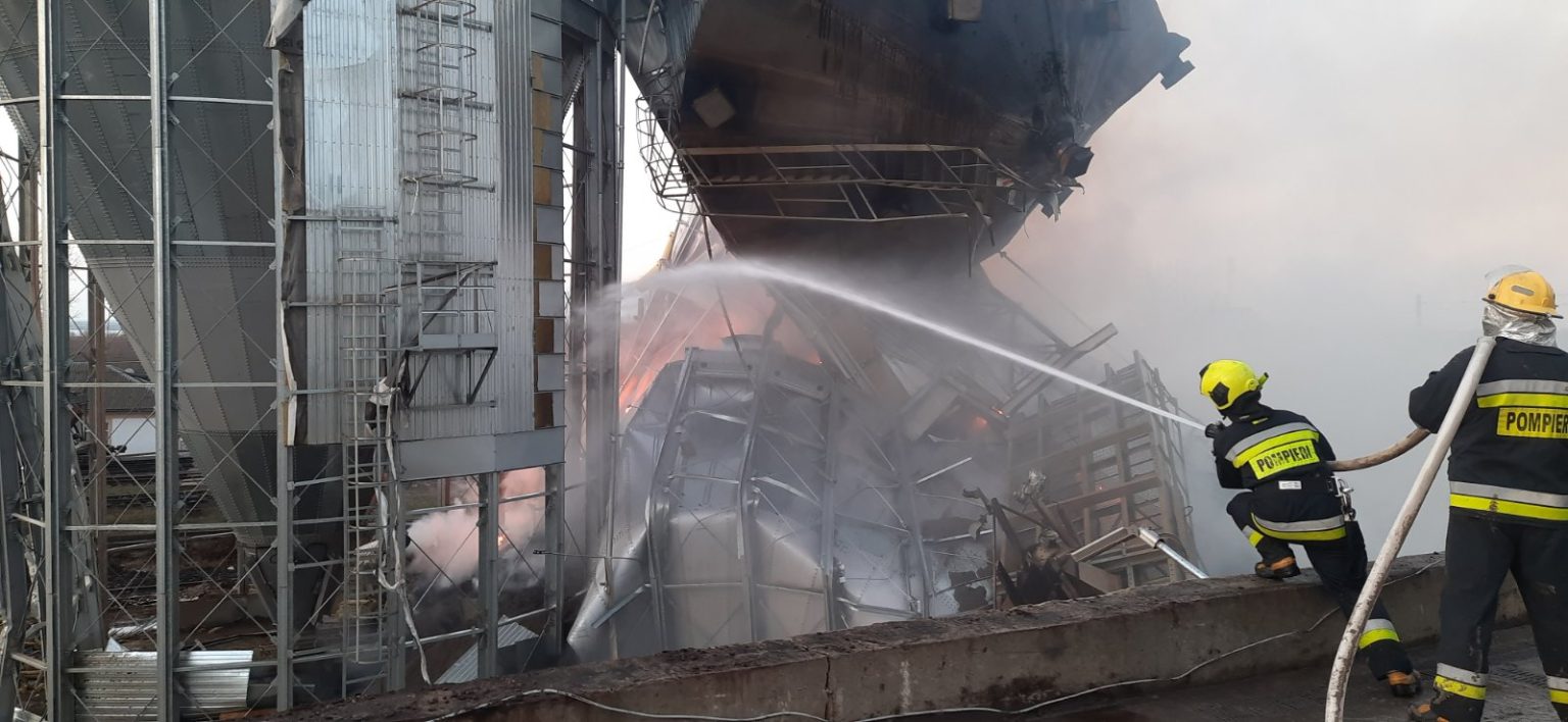 Încă un incendiu a izbucnit pe teritoriul Portului Giurgiulești