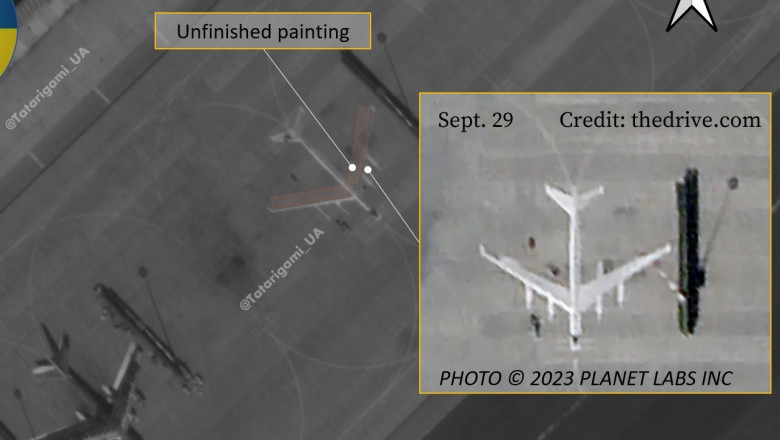 Rușii desenează avioane pe pistele aeroporturilor, pentru a păcăli dronele ucrainene
