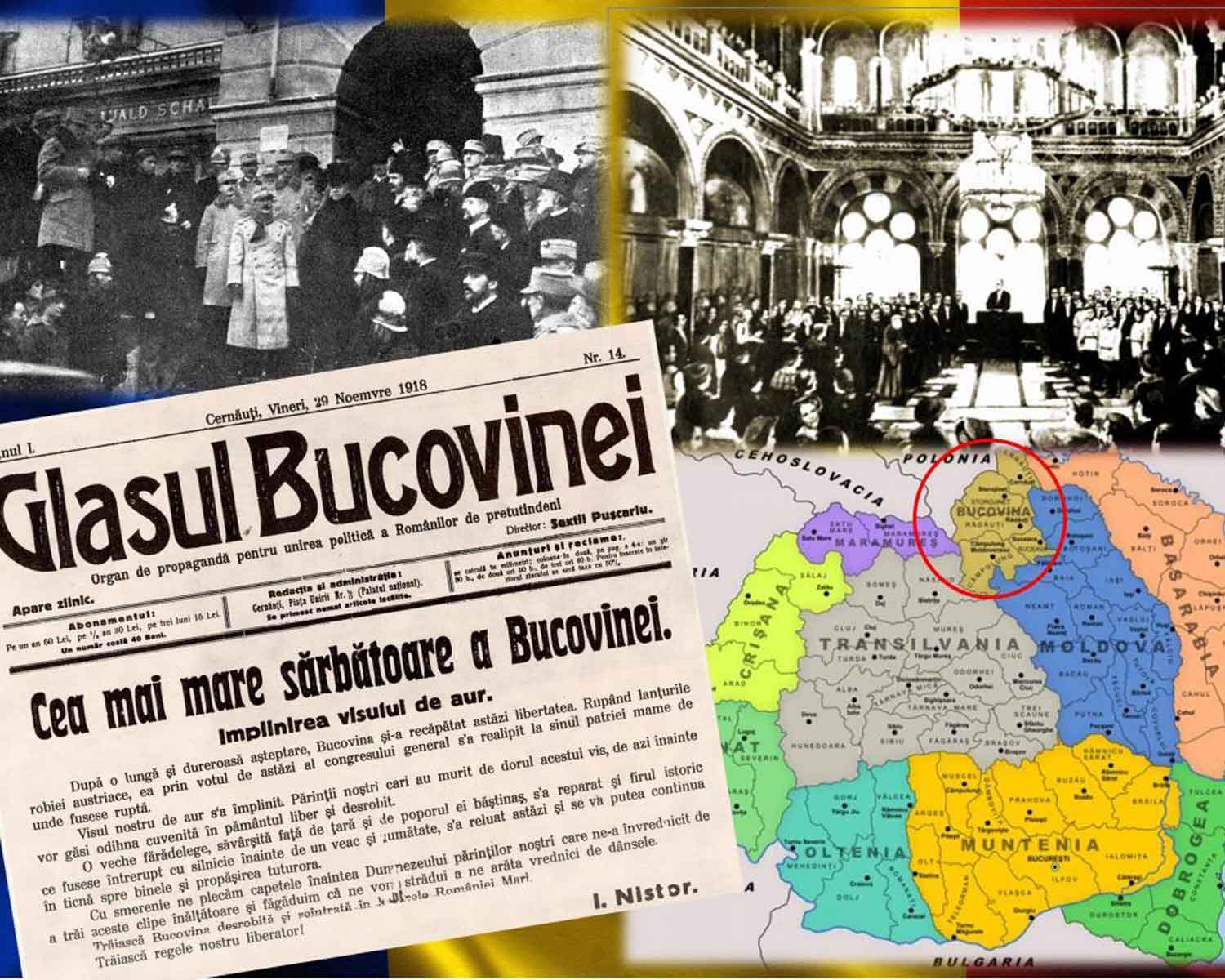 GALERIE FOTO | „Împlinirea visului de aur”. 28 noiembrie – Ziua Unirii Bucovinei cu România